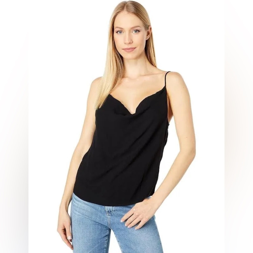 NWT Bobi Cowl Neck Cami Black M $55 MSRP